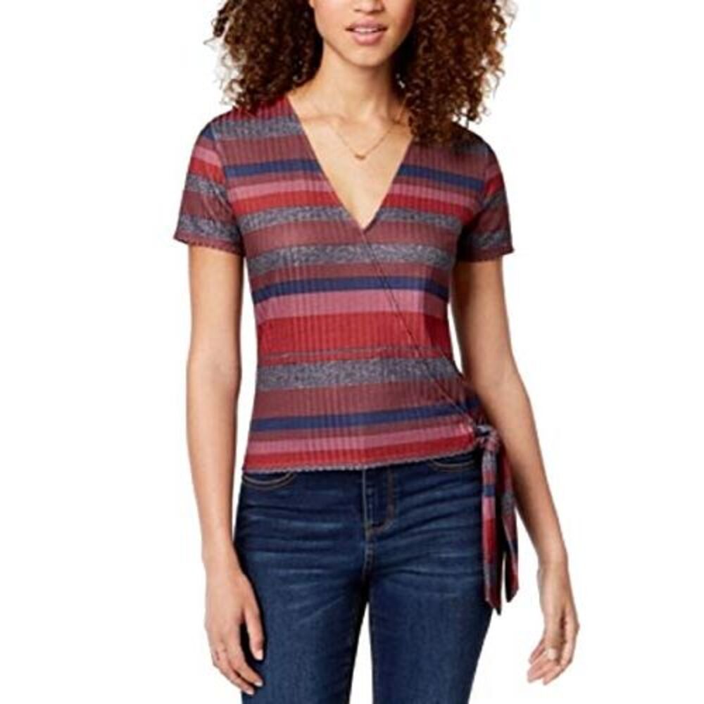 Self Esteem Juniors Striped Wrap Top